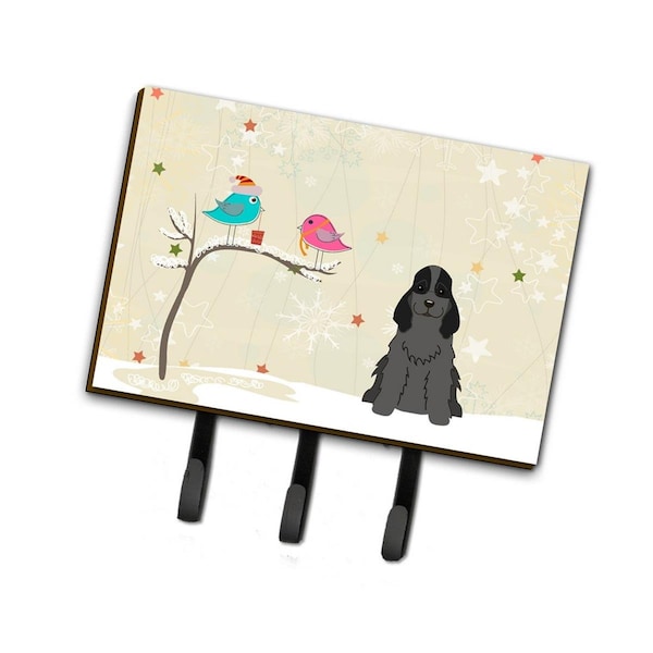 Carolines Treasures Christmas Presents Between Friends Cocker Spaniel Black Leash or Key Holder BB2564TH68 - main
